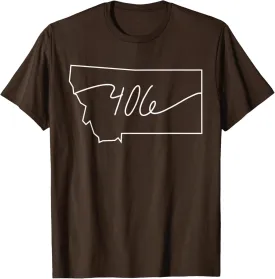 406 Montana T-Shirt State Local Pride Home Travel Adventure T-Shirt