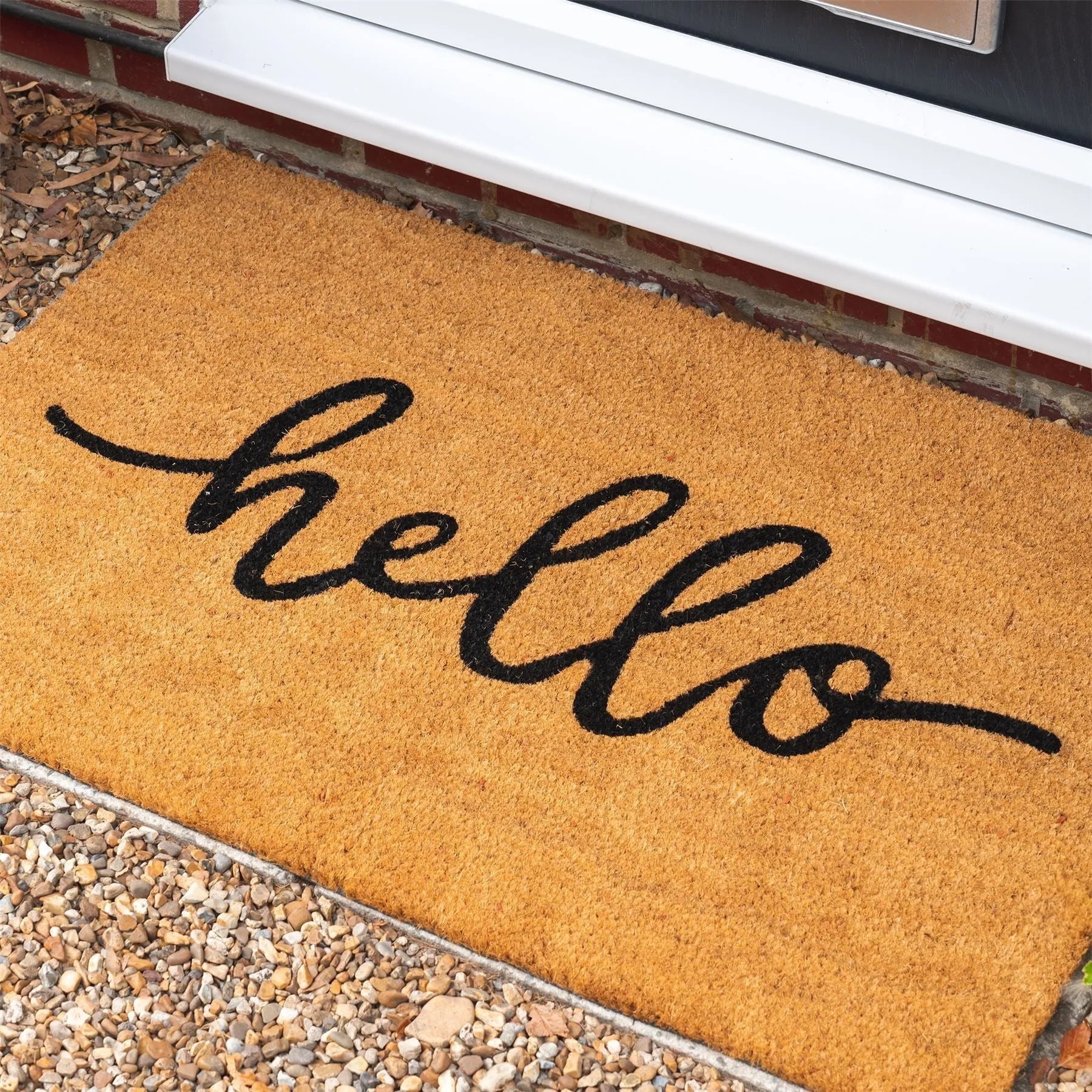 90cm x 60cm Hello Coir Door Mat - By Nicola Spring