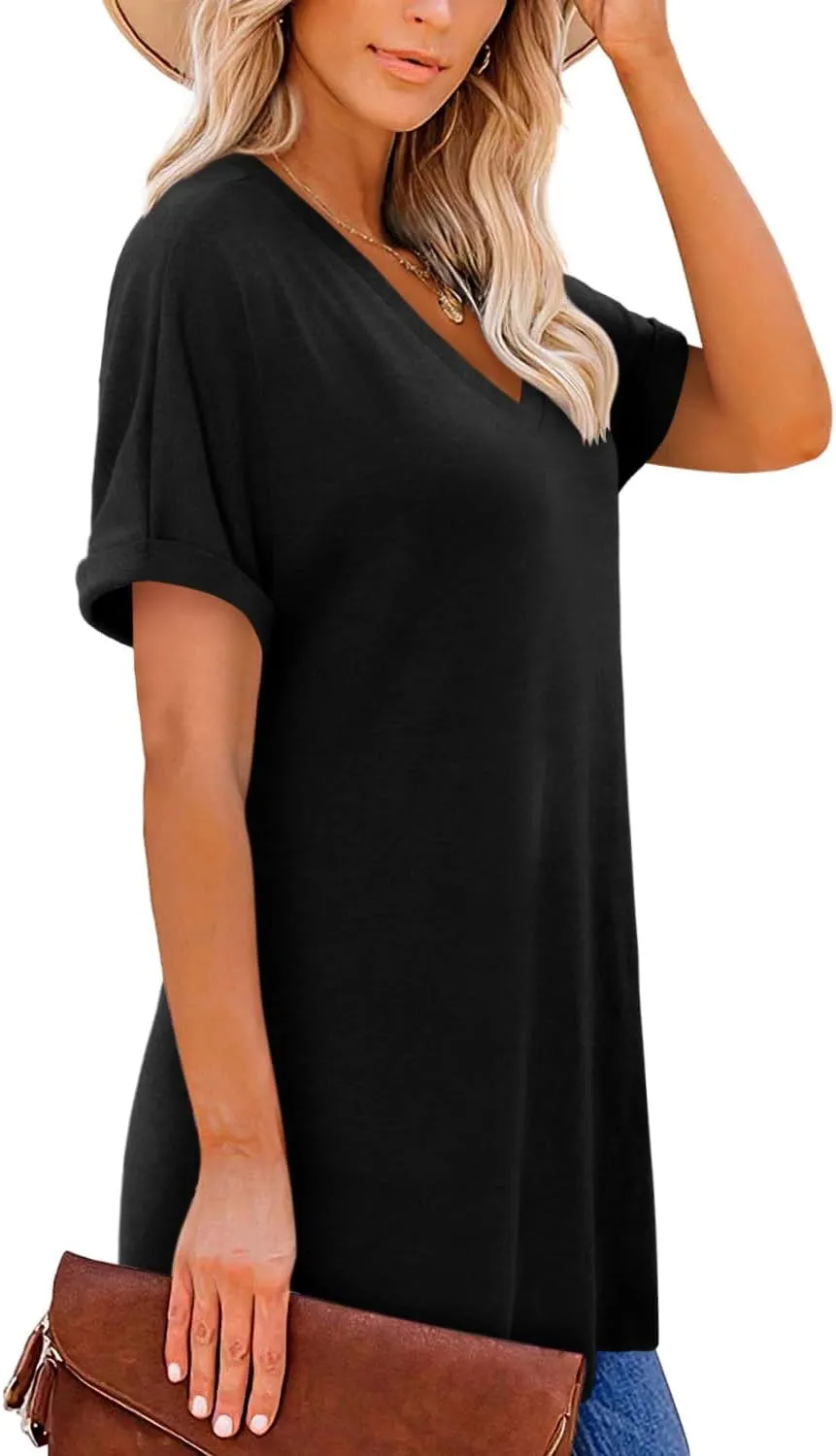 Angerella T Shirt for Women Loose Fit Summer Tops Trendy Causal Short Sleeve Shirts