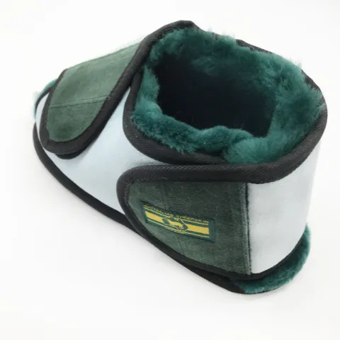 Australian Sheepskin Apparel Pressure Care Slippers, Open Toe with rubber sole