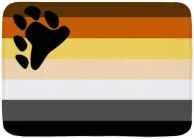 Bath Pride Mat Rug, Lgbtq Movement Bear Lgbt Couple Plush Bathroom Decor Mats With Non Slip Backing