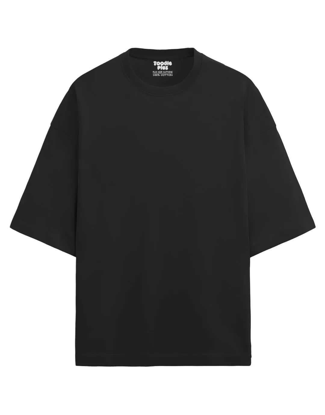 Black Heavy Weight Plus Size Drop Shoulder T-shirt