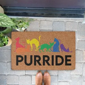 Cat Lgbtq Doormat, Pride Doormat, Welcome Mat, Funny Cat Gift, Purride Lgbt Community Doormat
