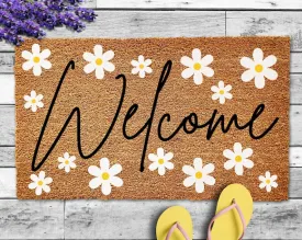 Daisy Doormat, Spring Doormat, Spring Decor, Personalized Doormat, Funny Doormat, Welcome Mat, Front Door Mat, Front Door Decor, Patio Decor
