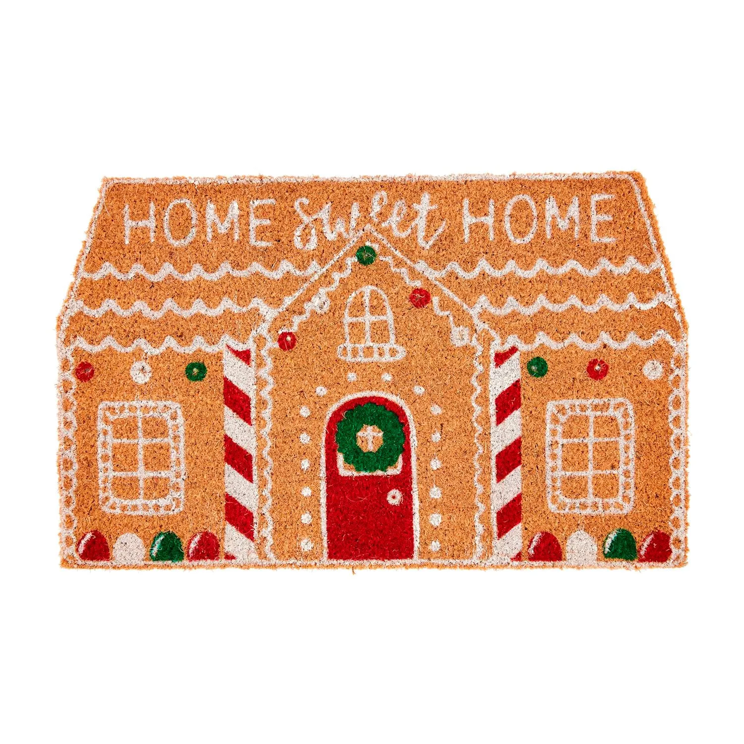 'Home Sweet Home' Light-Up Gingerbread House Doormat