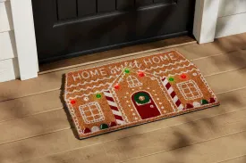 'Home Sweet Home' Light-Up Gingerbread House Doormat