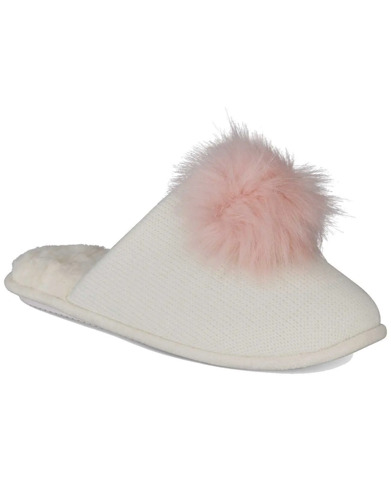 INC International Concepts Pom Pom Knit Slippers