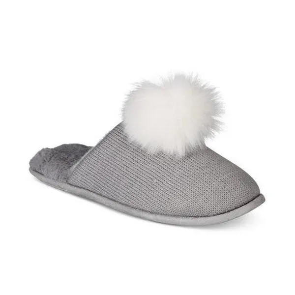 INC International Concepts Pom Pom Knit Slippers