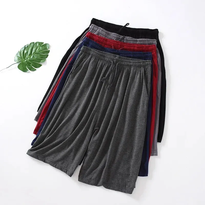 Modal Men's Pajama Pants Men Summer Thin Five-point Home Shorts Loose Casual Large Size Home Pajamas Beach Pants Sleep Wear Men