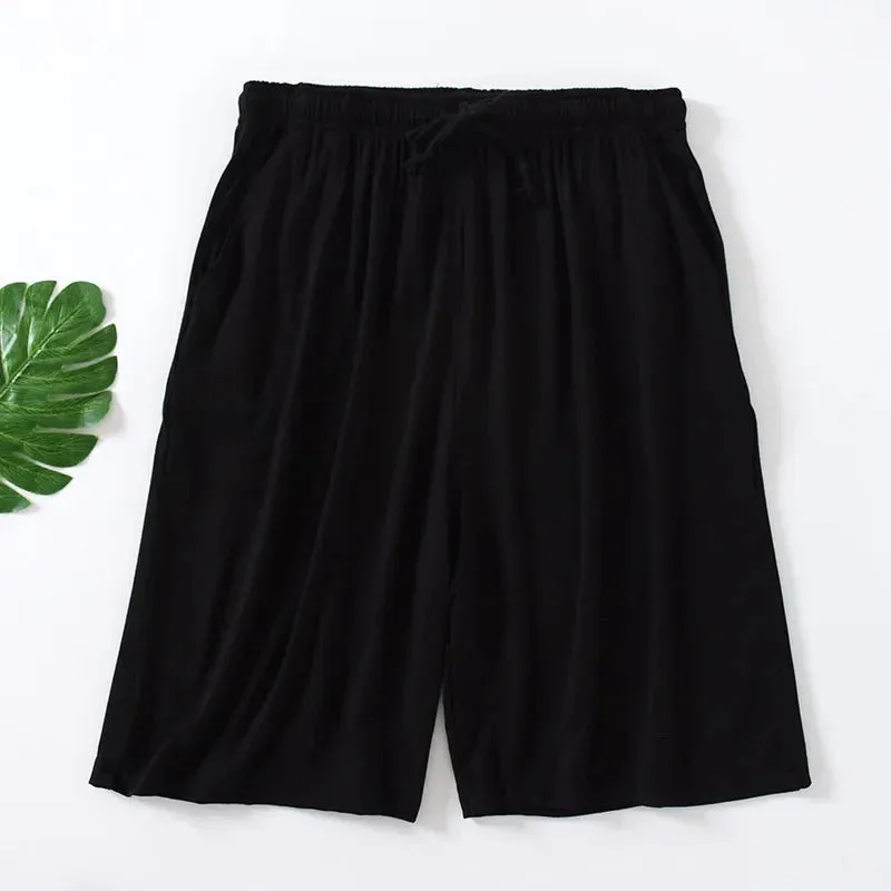 Modal Men's Pajama Pants Men Summer Thin Five-point Home Shorts Loose Casual Large Size Home Pajamas Beach Pants Sleep Wear Men