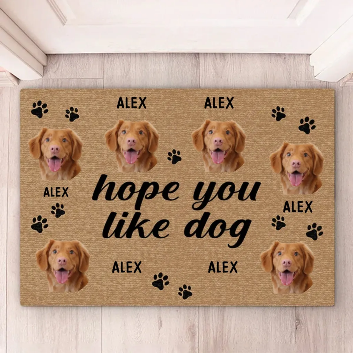 Pet Lovers - Custom Photo Hope You Like Fur Babies - Personalized Doormat