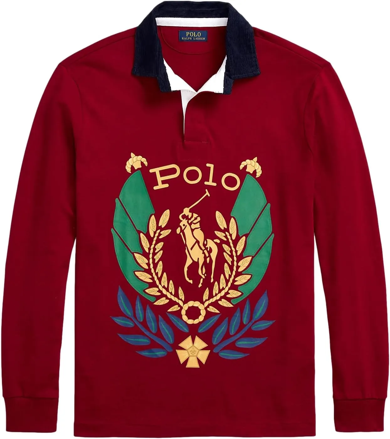 POLO RALPH LAUREN Men's Classic Fit Striped Jersey Rugby Shirt