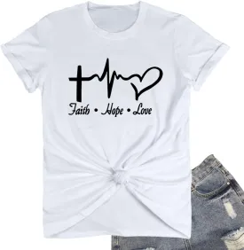 ROSEPARK Womens Graphic Cute Cotton Funny T Shirt Tees Gift Ideas