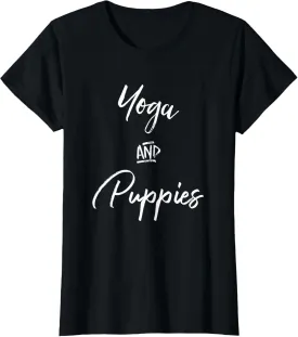 Yoga and Puppies Shirt,Namastay At Home with My Dog Lovers T-Shirt